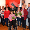 60 Jahre KAB Christus K&ouml;nig Dalum: KAB Dalum 11.02.18 Die Jubilare zusammen mit dem Vorstand und KAB-Sekretr Marcel Vltz (rechts)